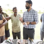 Kothagudem Collector gives demo on boneless fish cutting method to fishermen